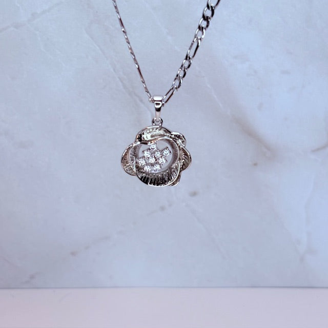 silver lotus necklace