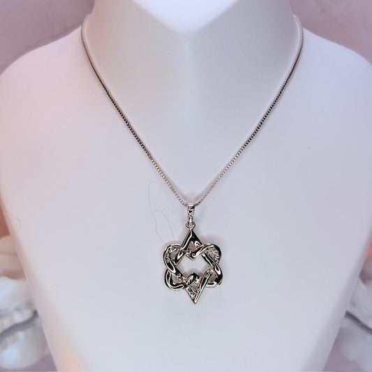 silver nohea love knot necklace