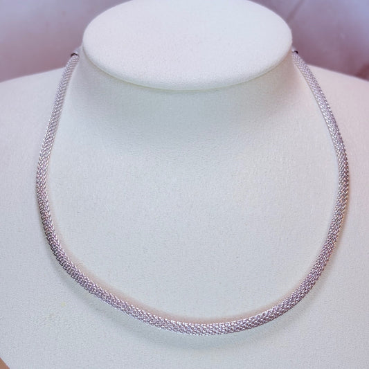 silver rope style choker