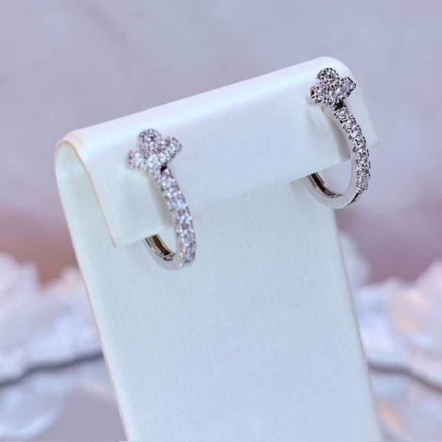 silver soft girl era hoop earrings