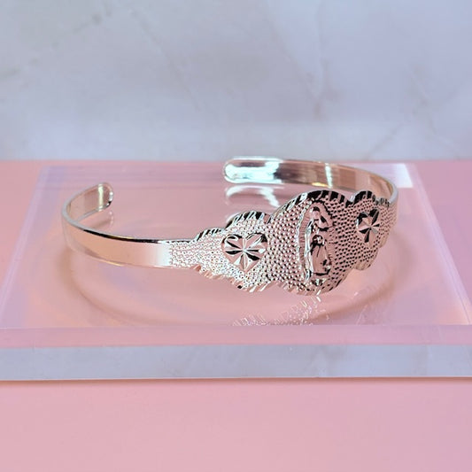 silver virgencita cuff
