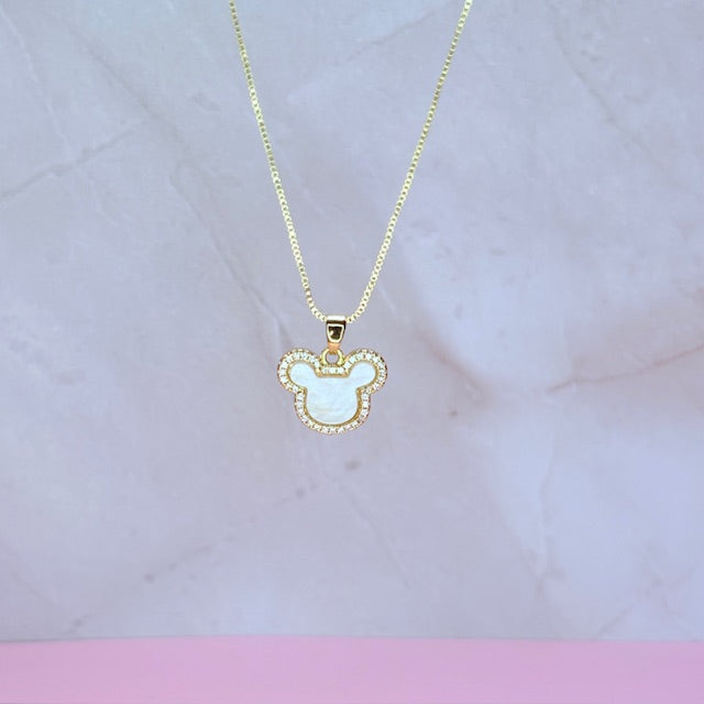 sparkle mouse necklace