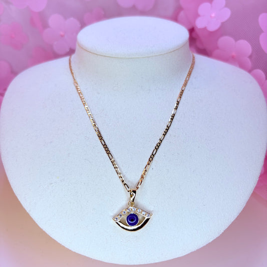 sparkly evil eye necklace