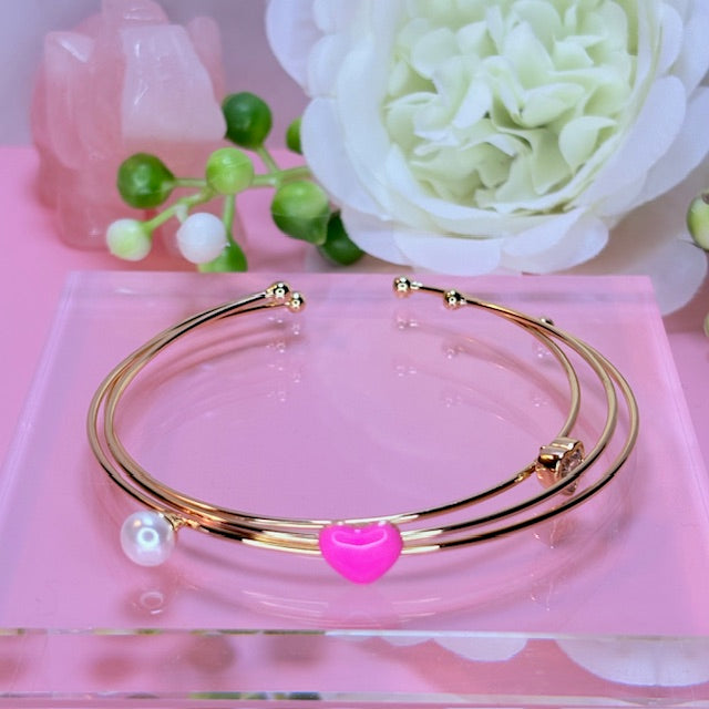 sugar heart bangle set