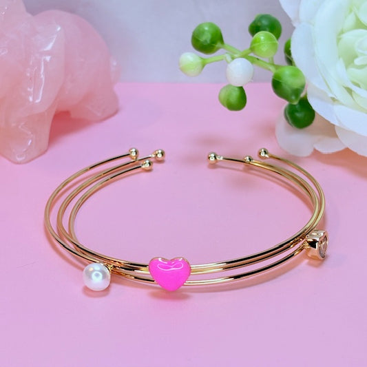 sugar heart bangle set
