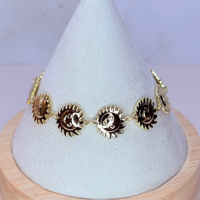sunny smiles gold plated bracelet