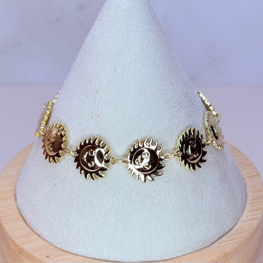 sunny smiles gold plated bracelet