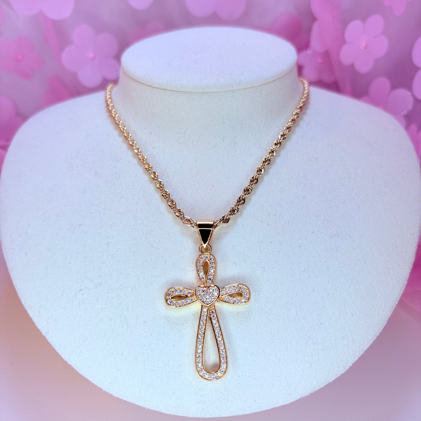 princessa infinity cross necklace