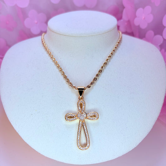 princessa infinity cross necklace