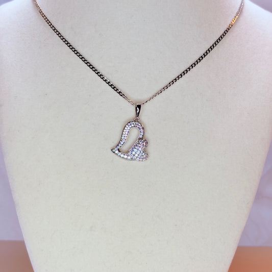 sweetheart silver necklace
