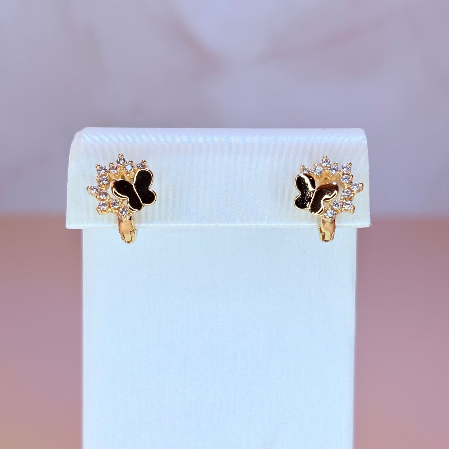 sweet mini butterfly hoop earrings