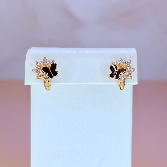 sweet mini butterfly hoop earrings