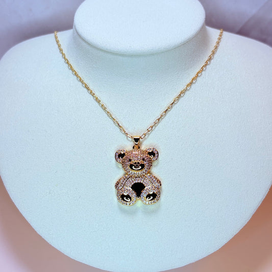 teddy bear necklace