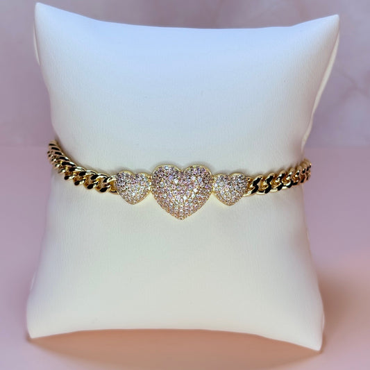 three of hearts bracelet