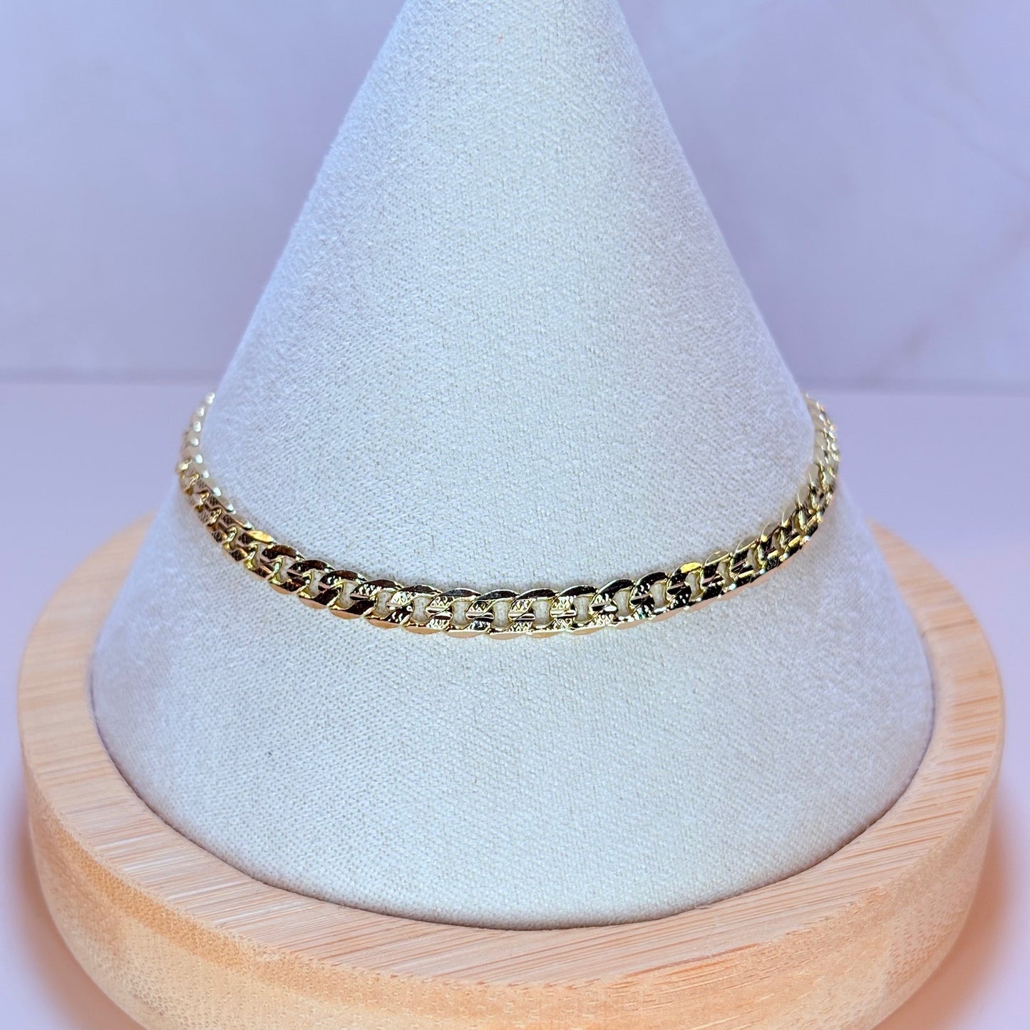 tiny cuban link diamantada bracelet