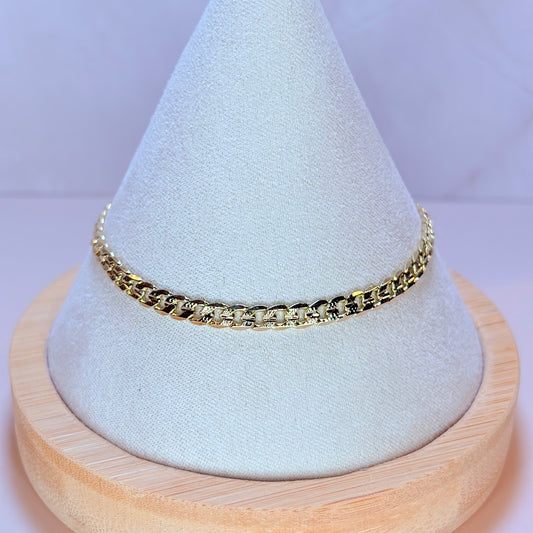 tiny cuban link diamantada bracelet