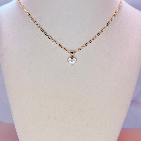 tiny love heart necklace