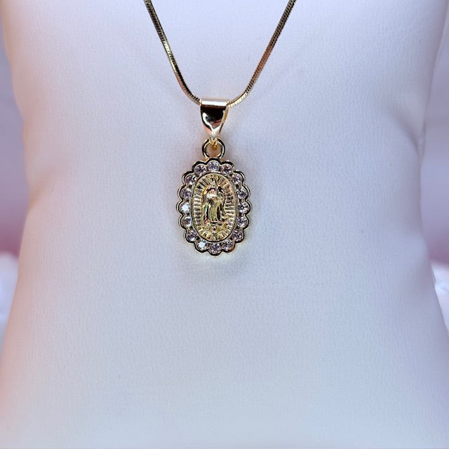 tiny virgencita necklace