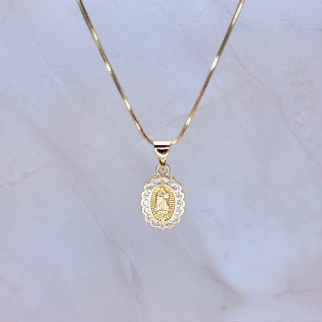 tiny virgencita necklace