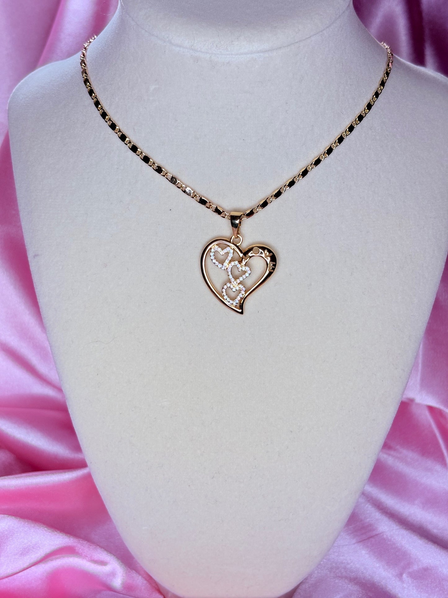 triple love necklace