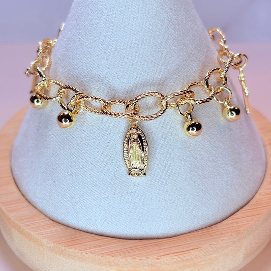virgencita charm bracelet