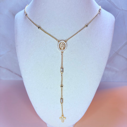 rosario de virgencita w/crystal accents